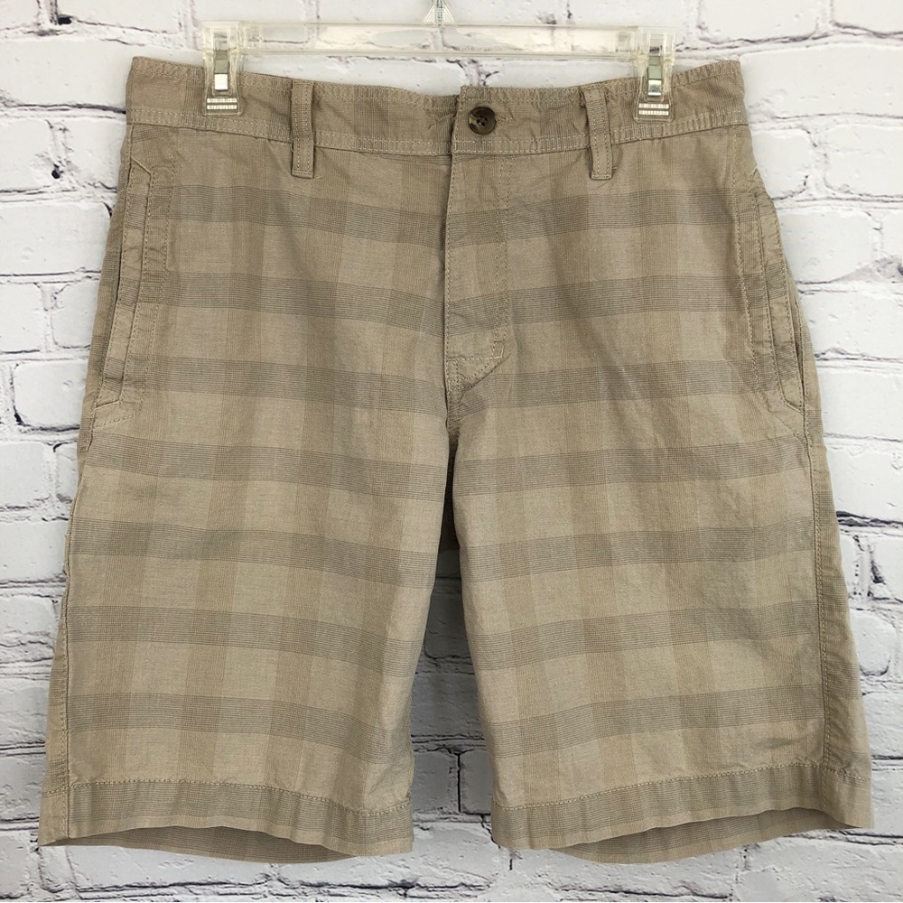 The North Face Alderson Plaid Shorts Dune Beige Sz 32 - Picture 2 of 12